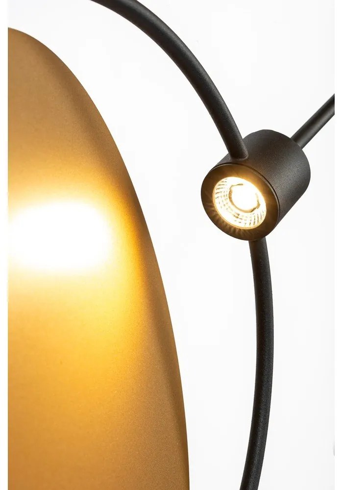 LED затъмняващо се висящо осветително тяло в цвят жълта охра и черно Sirius – Zuiver