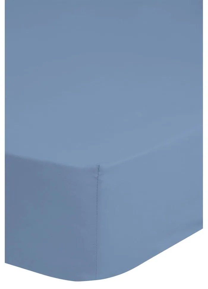 Бебешки син памучен чаршаф с ластик , 70 x 140/150 cm - Good Morning