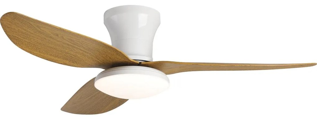 Brilagi-LED Димируем таванен вентилатор LED/30W/230V 3000-6500K бял/кафяв + д.у.
