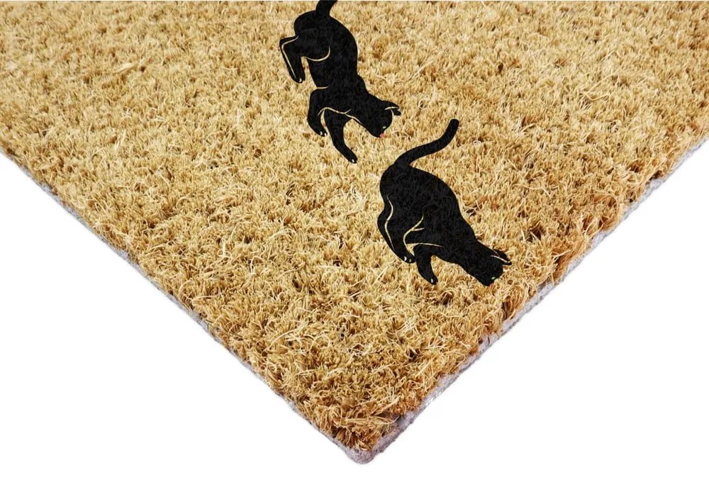 Изтривалка от кокосови влакна 60x90 cm Jumping Cats – Artsy Doormats
