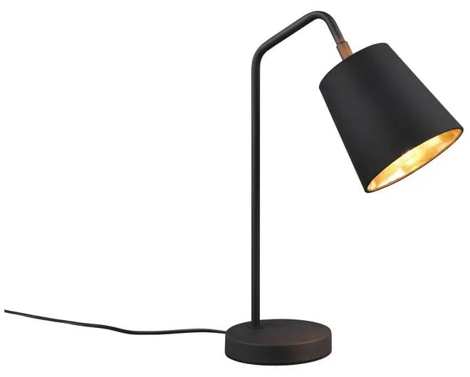 Черна настолна лампа с текстилен абажур (височина 45 cm) Buddy - Trio