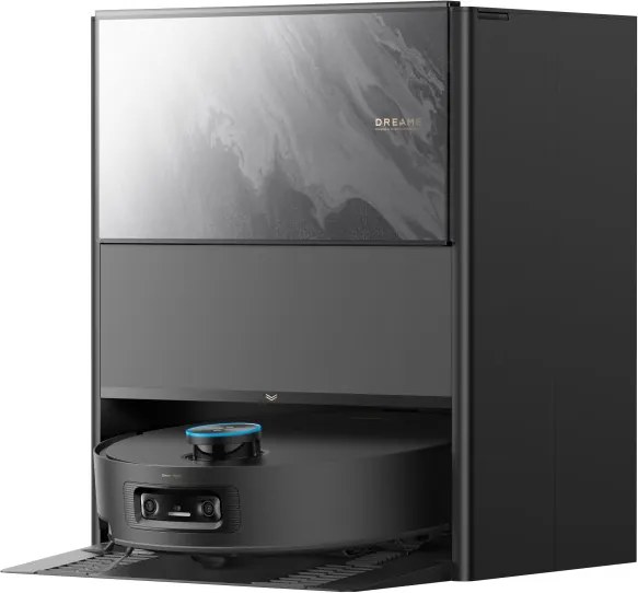 Прахосмукачка робот Dreame Aqua 10 Ultra Track Complete RLR81CE-1-BL, 25000 Pa, 200 мин, 3.5/4 л, VersaLift DToF+OmniSight, AI камери, Гласово управление, Автоматизация, Черен