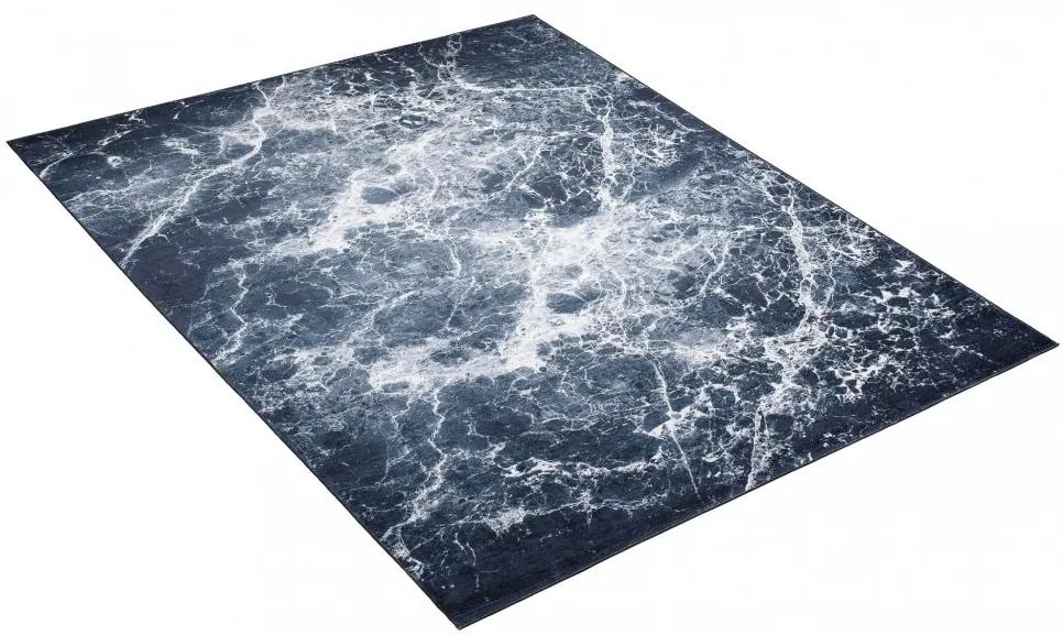 Тъмно модерен килим с абстрактен модел Ширина: 80 см | Дължина: 200 см