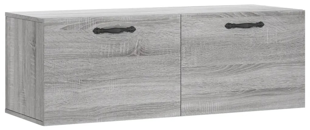 830130 vidaXL Стенен шкаф, сив сонома, 100x36,5x35 см, инженерно дърво