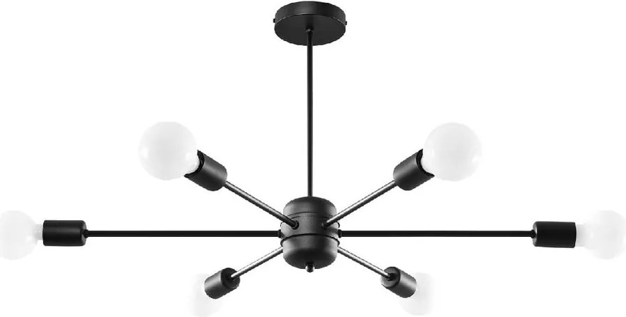 Черно осветително тяло за таван 68x86,5 cm Benedett – Sollux