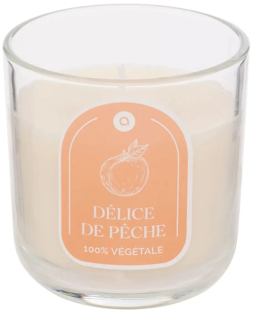 Ароматна свещ atmosphera Floa, Стъкло, 115 g - Peach