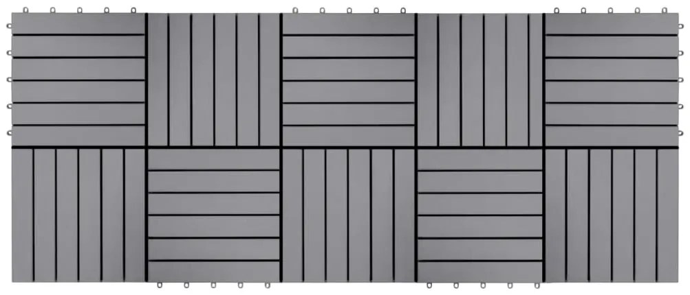 Sonata Декинг плочки, 10 бр, промито сиво, 30х30 см, акация масив