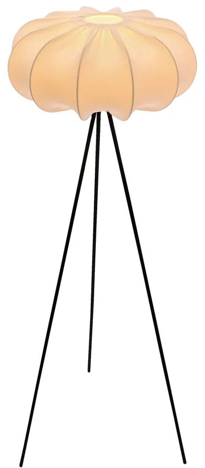 Бяла подова лампа с текстилен абажур (височина 147 cm) Cafee – Candellux Lighting