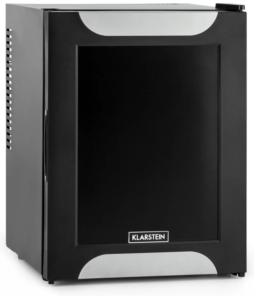 Klarstein Happy Hour, черен с декоративна врата, минибар, хладилник, 33 л, безшумен, G