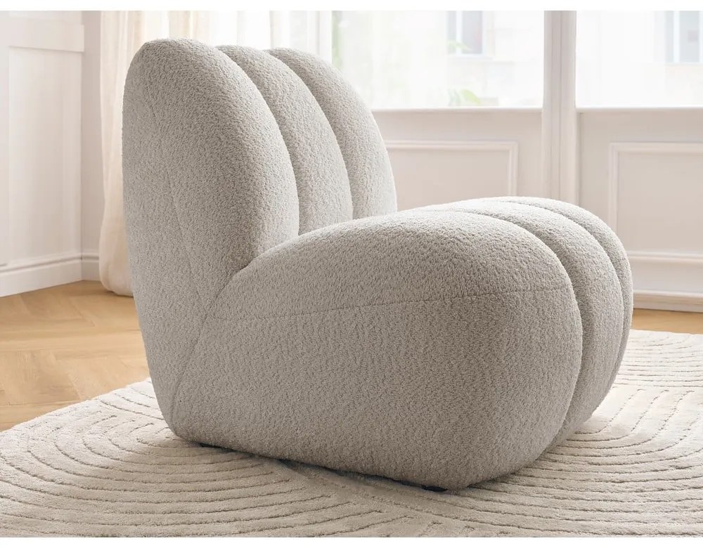 Бежово кресло от прежда с примки от букле Janissaire – Bobochic Paris