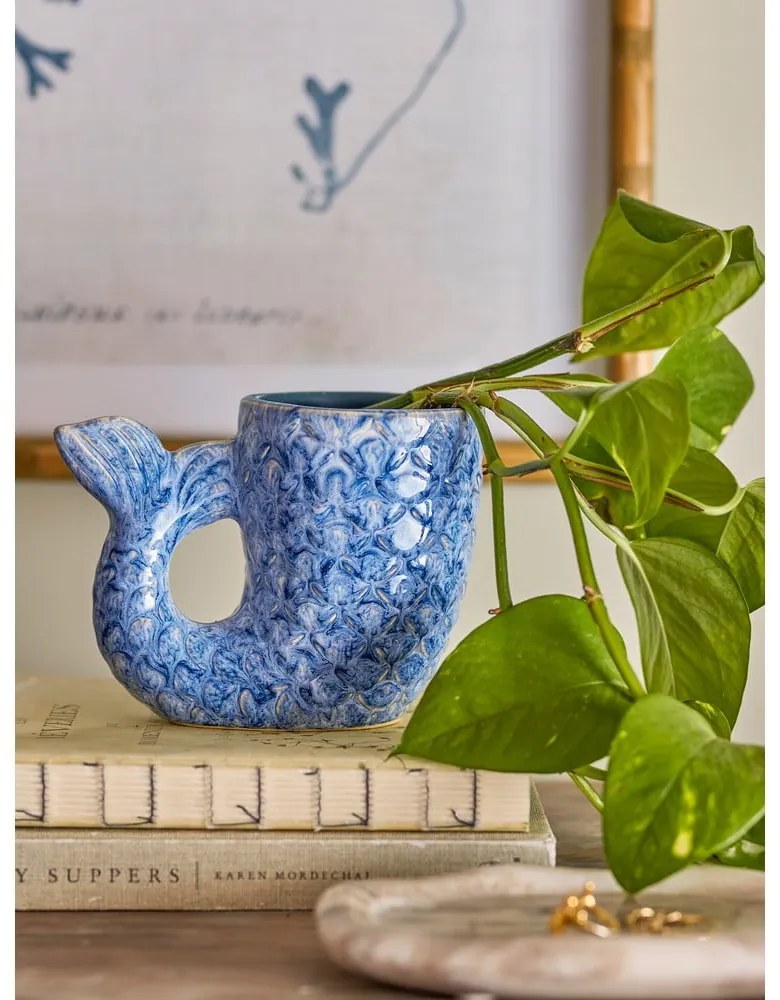 Синя глинена ваза (височина 12 cm) Ariella – Bloomingville