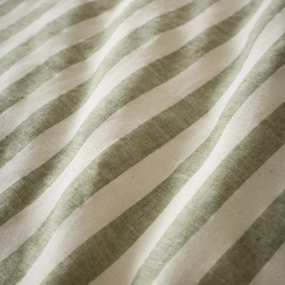 Зелено двойно /удължено 3 части спално бельо 230x220 cm Cotton Rich Woven Stripe – Pineapple Elephant