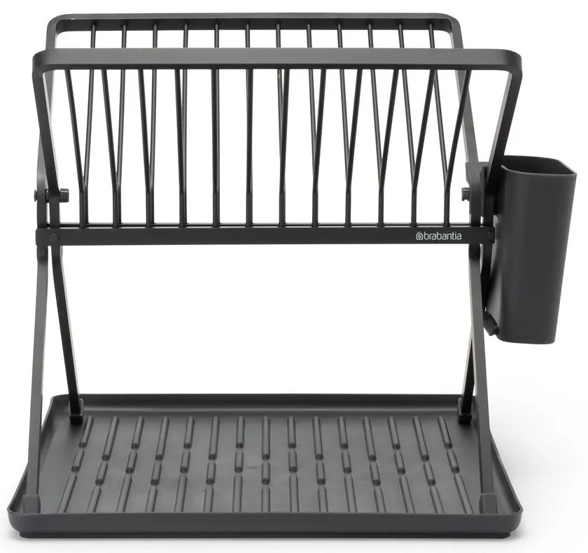 Тъмносива метална двуетажна тавичка за оттичане 37x33 cm – Brabantia