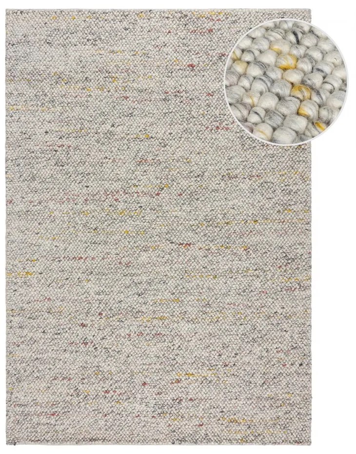 Кремав ръчно изработен килим със смес от вълна 160x230 cm Minerals – Flair Rugs