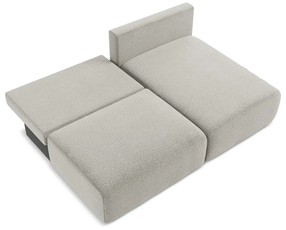 Светлосив разтегателен ъглов диван с място за съхранение (десен ъгъл) Kalena – Makamii