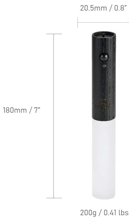 Черна LED стенна лампа с USB Baton – Gingko