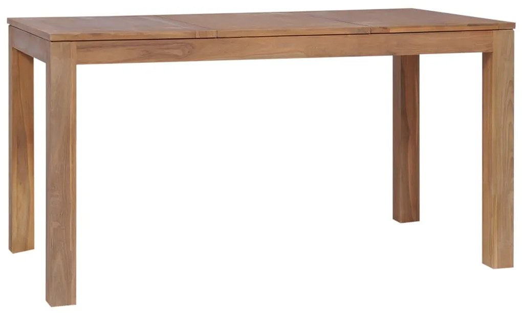 246952 vidaXL Трапезна маса тиково дърво масив с натурален финиш 140x70x76 cм