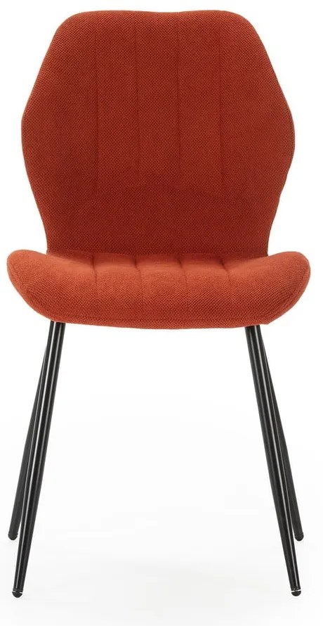 Трапезни столове в комплект от 4 бр. в тухлен цвят Milu – Marckeric