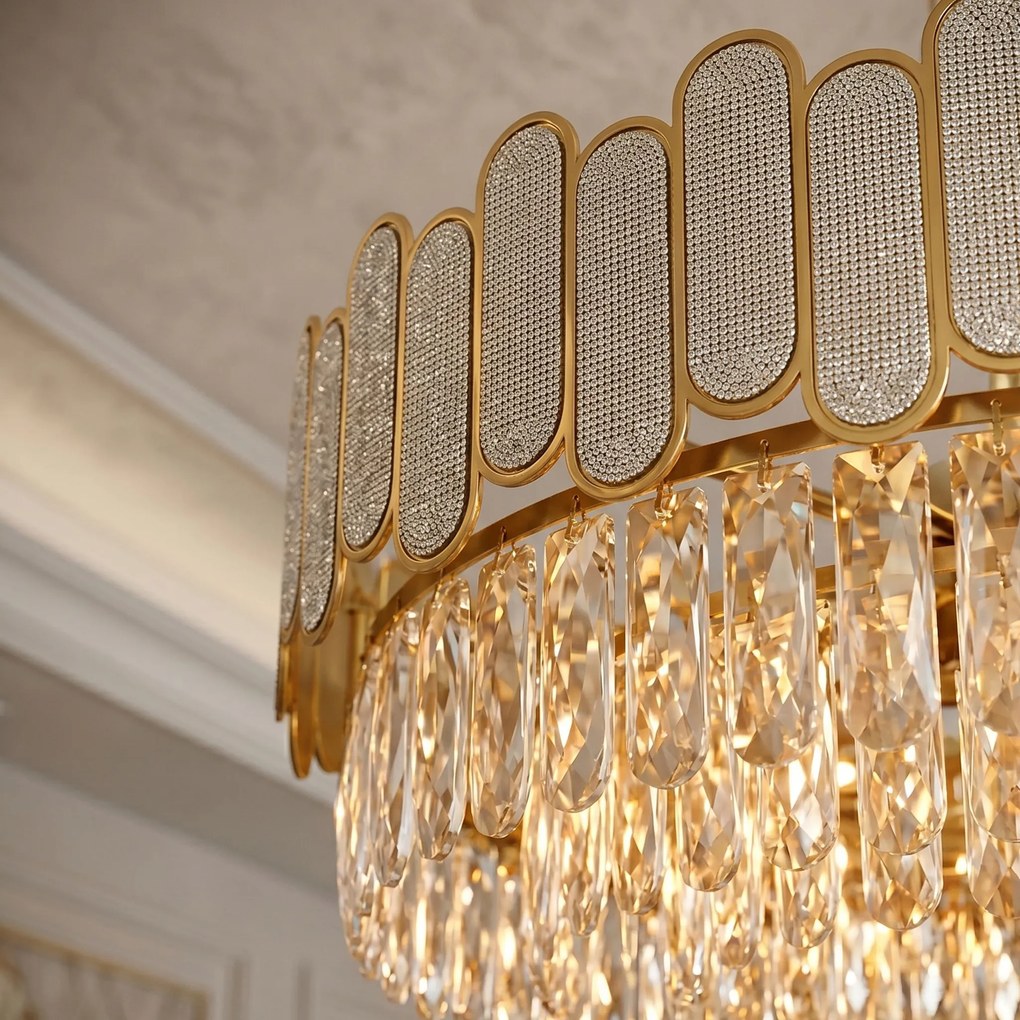 Кристална висяща лампа SWE107-CP 50cm GOLD