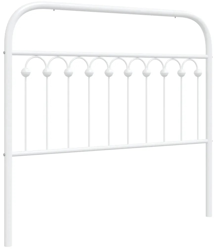 376679 vidaXL Метална резервна табла за легло, бяла, 107 см