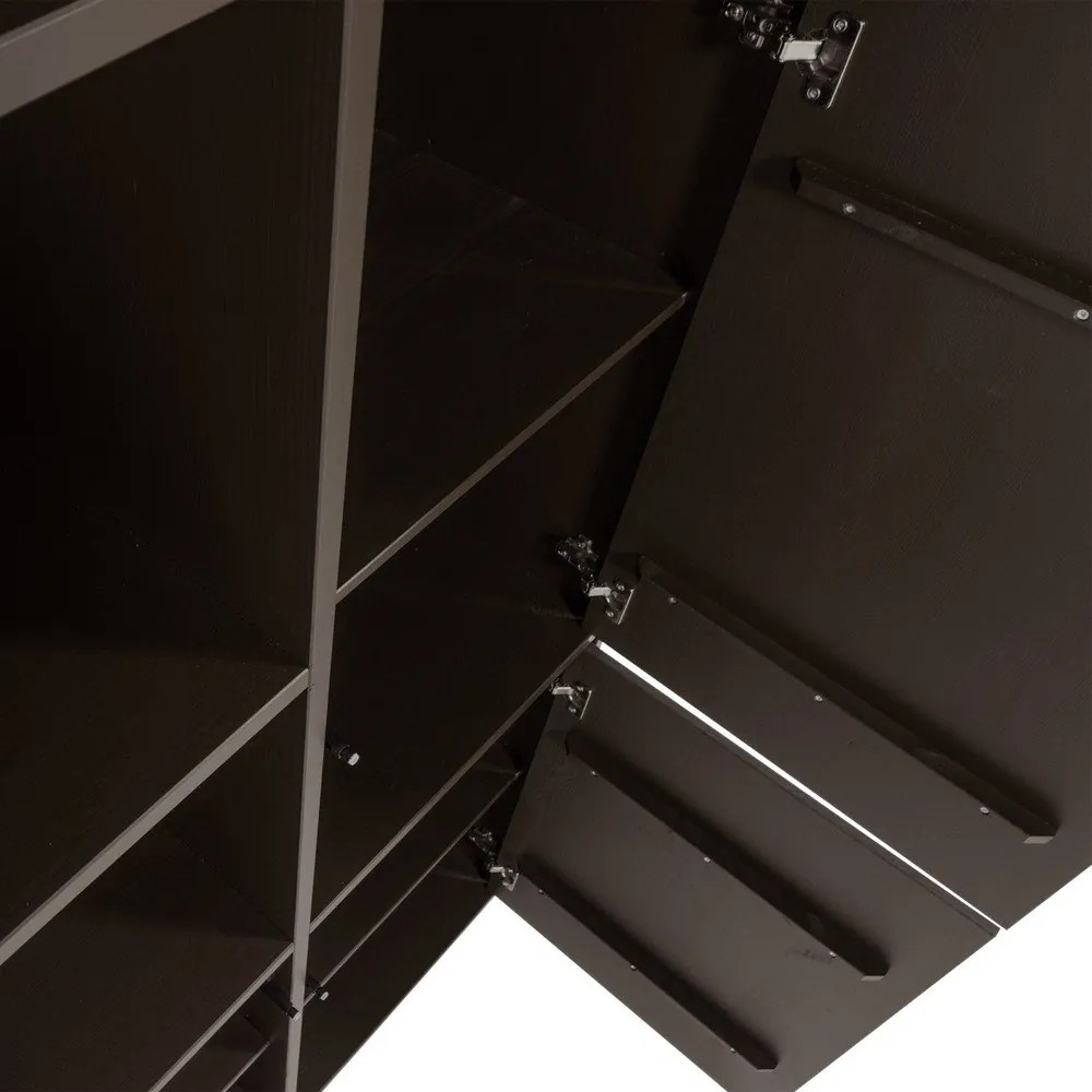 Тъмнокафяв модулен шкаф от масивен бор 108x215 cm Meggy – WOOOD