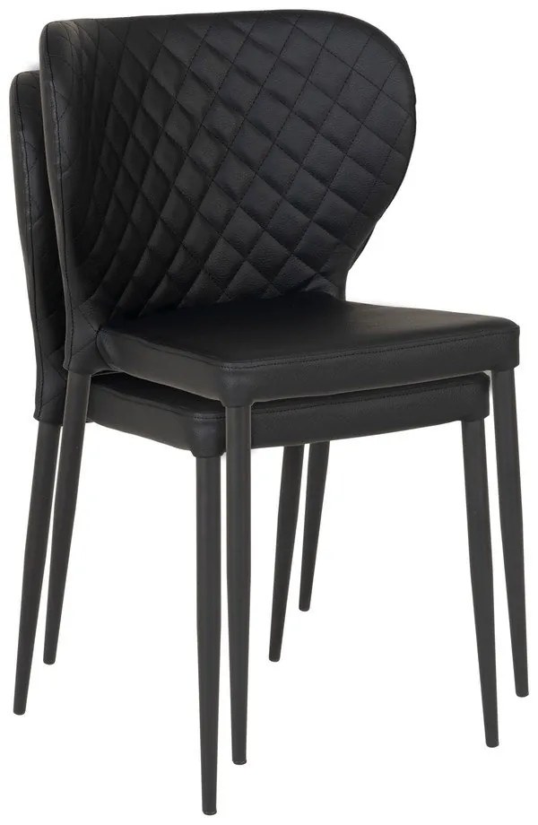 Черни трапезни столове в комплект от 4 броя Pisa - House Nordic