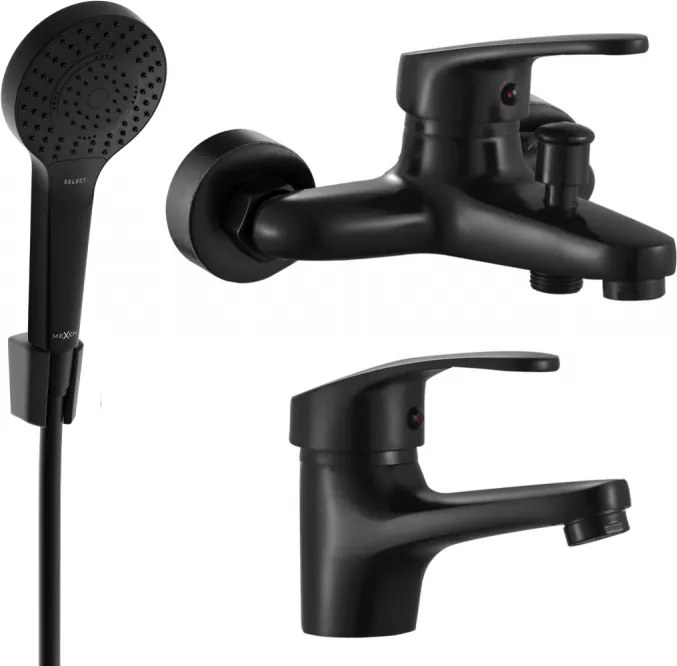 Mexen Erica R05 комплект за вана, черен - 746403R05-70