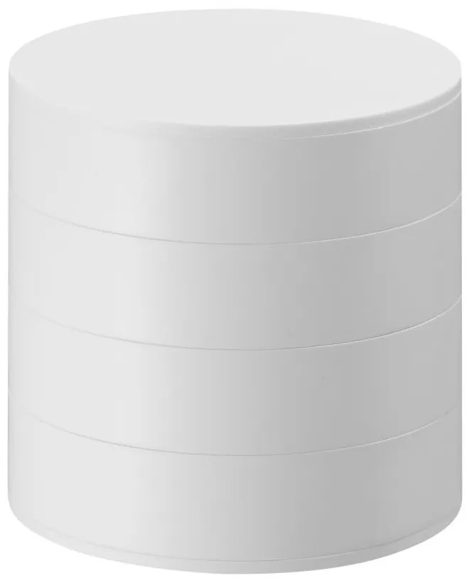 Бяла кутийка за бижута, ⌀ 10 cm Tower - YAMAZAKI
