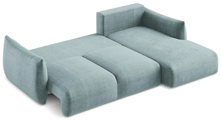 Син сгъваем ъглов диван (десен ъгъл) Leila – Makamii
