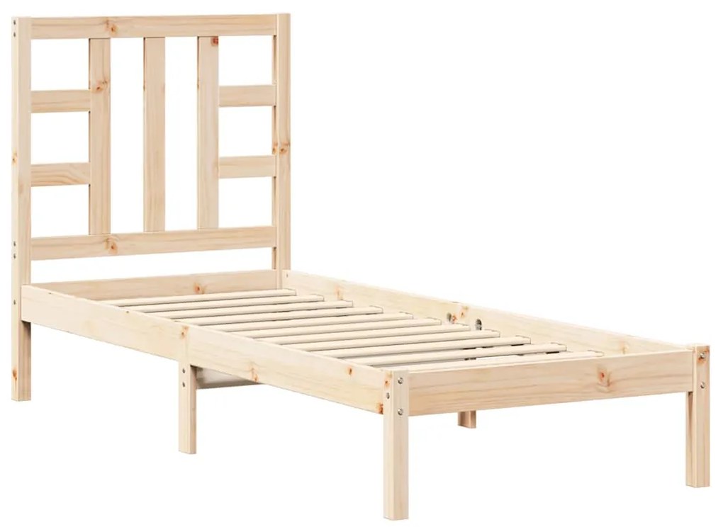 3105365 vidaXL Рамка за легло, масивно дърво, 75x190 см, Small Single