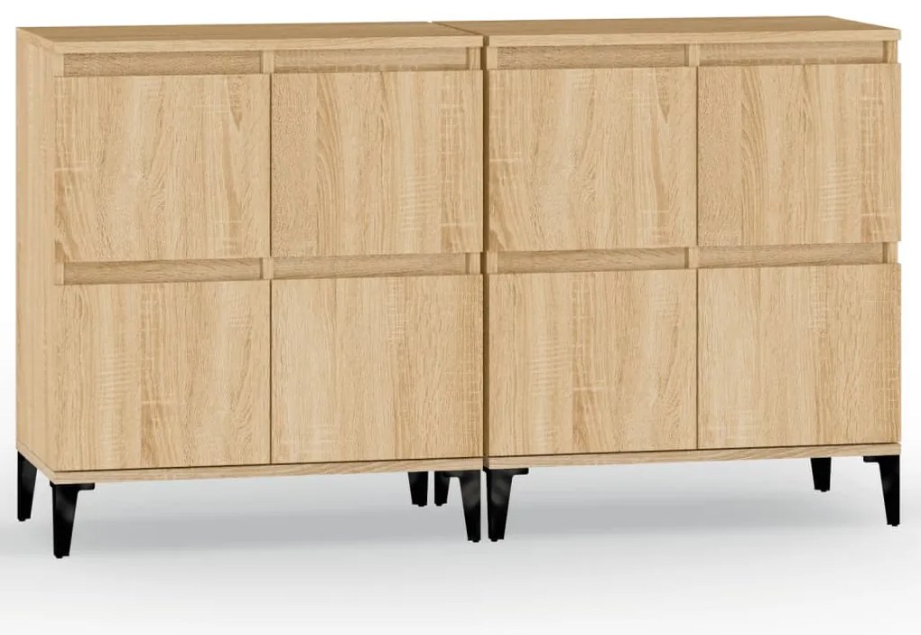 3185762 vidaXL Сайдборд, 2бр, дъб сонома, 60x35x70 см, инженерно дърво