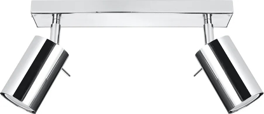 Метален прожектор в сребрист цвят 6x30 cm Etna – Sollux