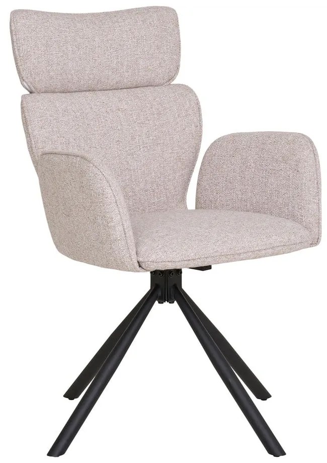 Бежови тапицирани трапезни столове в комплект с подлакътници 2 бр. Cordoba – House Nordic