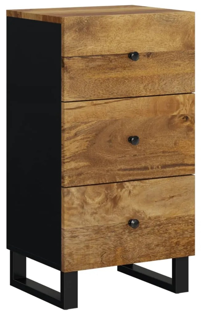 352908 vidaXL Бюфет с 3 чекмеджета 40x33,5x75 см масивно мангово дърво