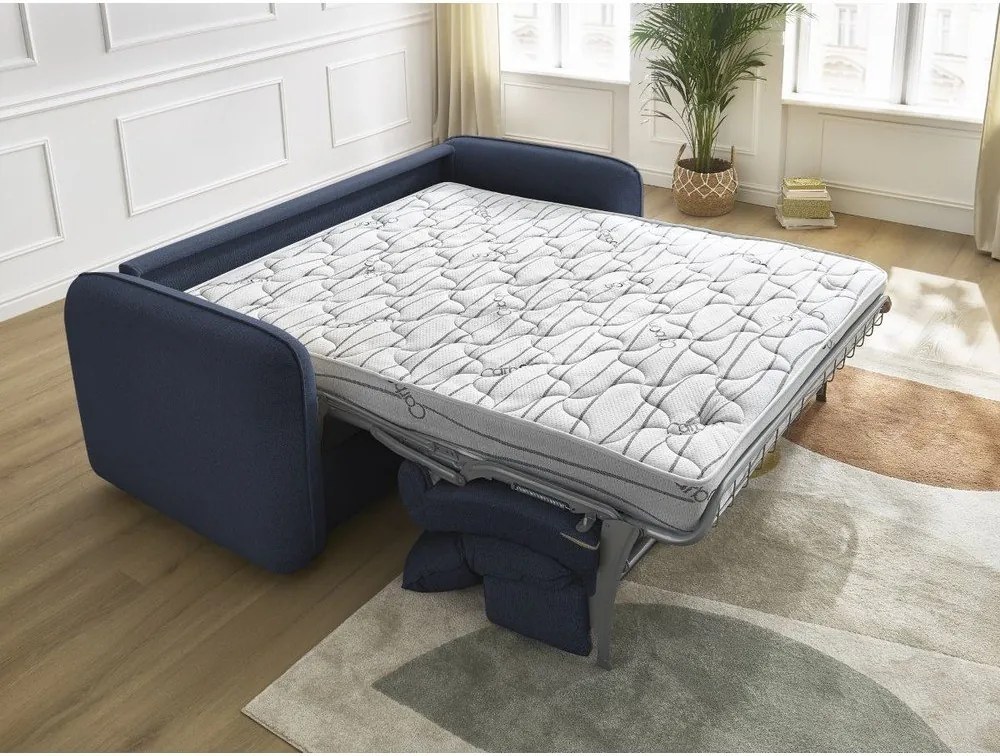 Тъмносин диван 216 cm Achille – Bobochic Paris