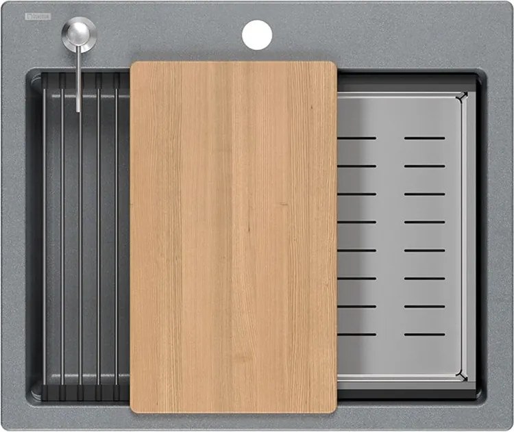 гранитна мивка KURT 110 Grey Metallic