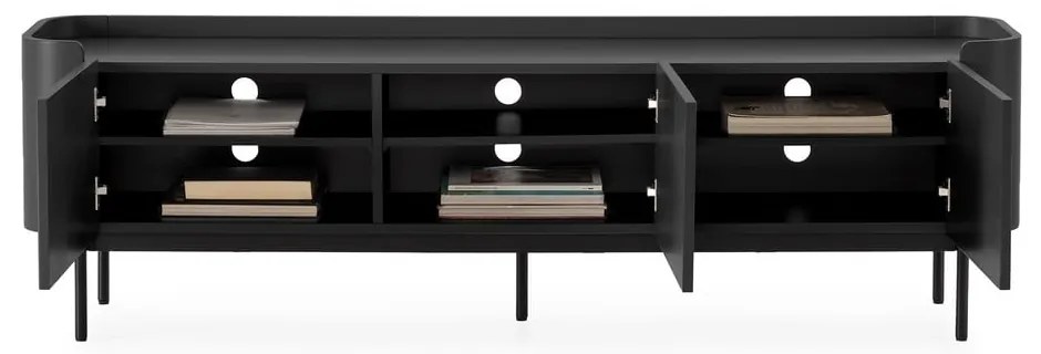 Черна маса за телевизор 180x55x40 cm Willa – MOME