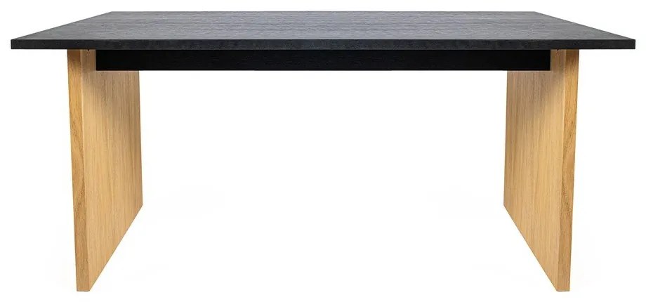 Маса за хранене с дъбов плот 90x160 cm Stripe - Woodman