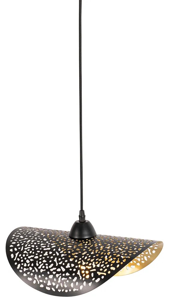 Ориенталски висящ аплик черен със злато 35 см - Japke
