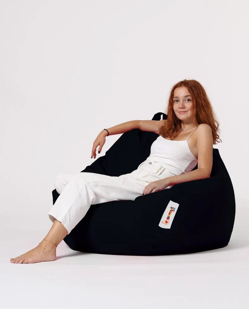 Градински пуф Premium XXL, цвят Черен