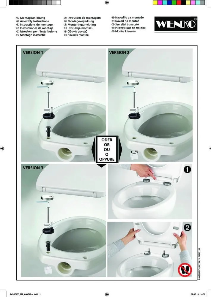 Тоалетна чиния с автоматично затваряне 36,5 x 45 см Sereno – Wenko