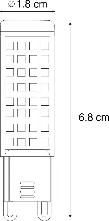 Комплект от 2 G9 димируеми LED крушки 5.5W 500 lm 2700K