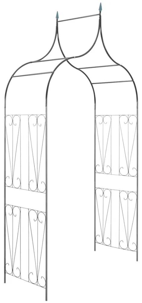 40777 vidaXL Градинска арка за увивни растения, дизайн с шипове, тъмнозелена