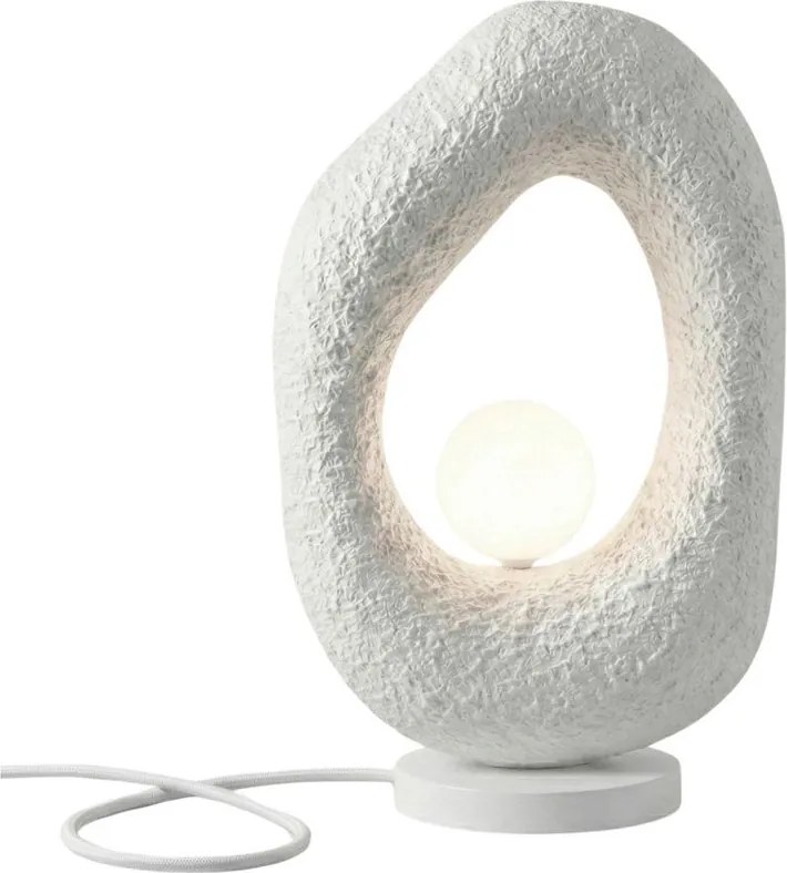 Бяла метална настолна лампа (височина 50 cm) Lore – Opviq lights