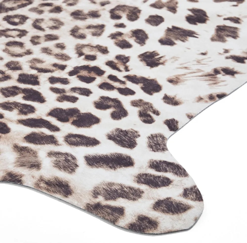 Кафяво-бежов килим 155x130 cm Faux Leopard - Think Rugs
