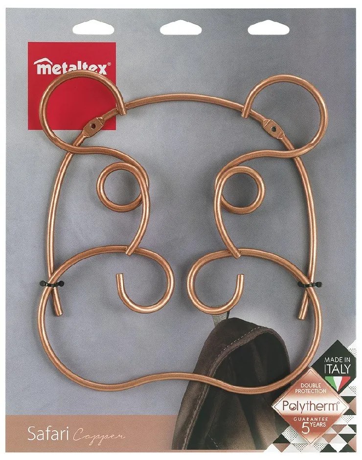 Кука за стена в меден цвят Hippo - Metaltex