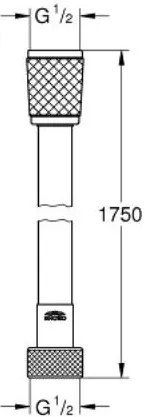 Спирален душGrohe Relexa Flex -Дължина:175см-Сребърен