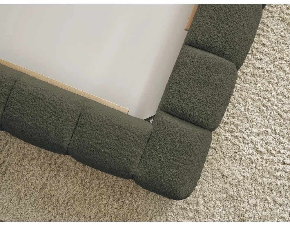 Зелено двойно тапицирано легло с място за съхранение с включена подматрачна рамка 160x200 cm Mont Blanc – Bobochic Paris