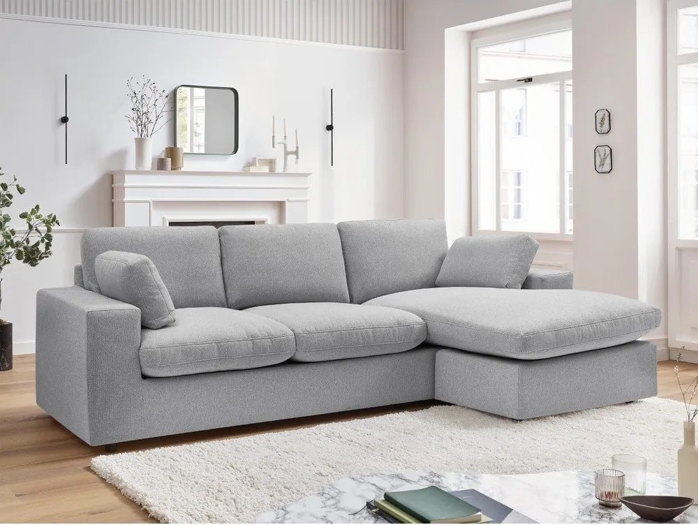 Светлосив ъглов диван Belair – Bobochic Paris