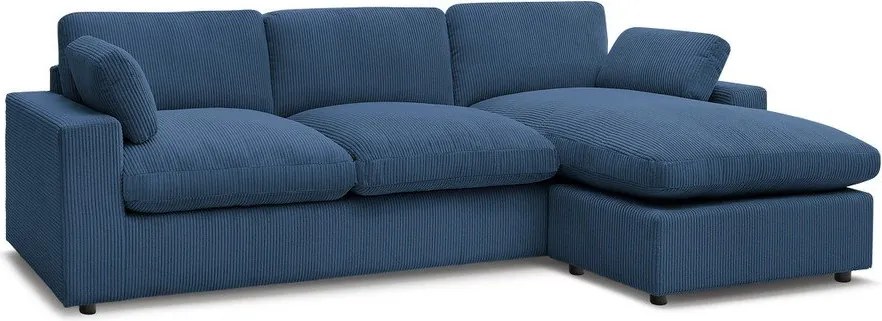 Син ъглов диван от рипсено кадифе Belair – Bobochic Paris